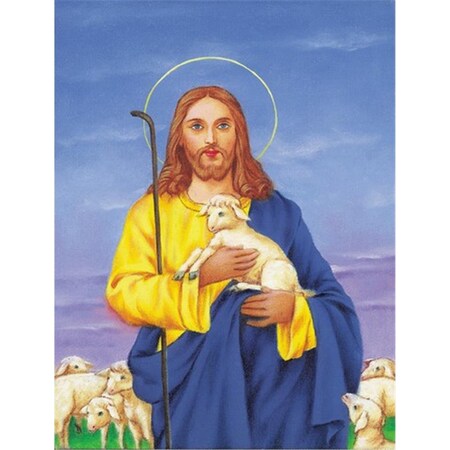 Carolines Treasures Jesus the Good Shepherd Holding a Lamb Flag Size AAH8215GF